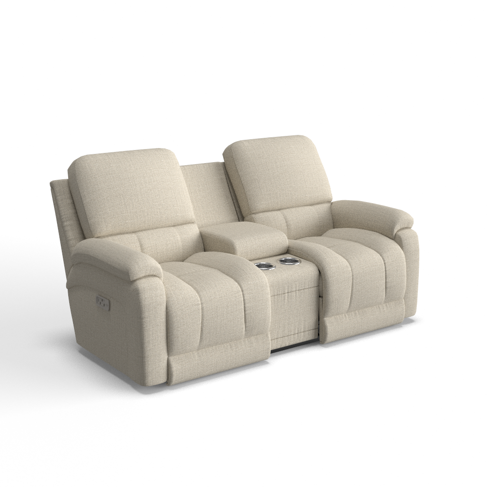 Greyson Power Reclining Loveseat w/ Headrest, Lumbar & Console